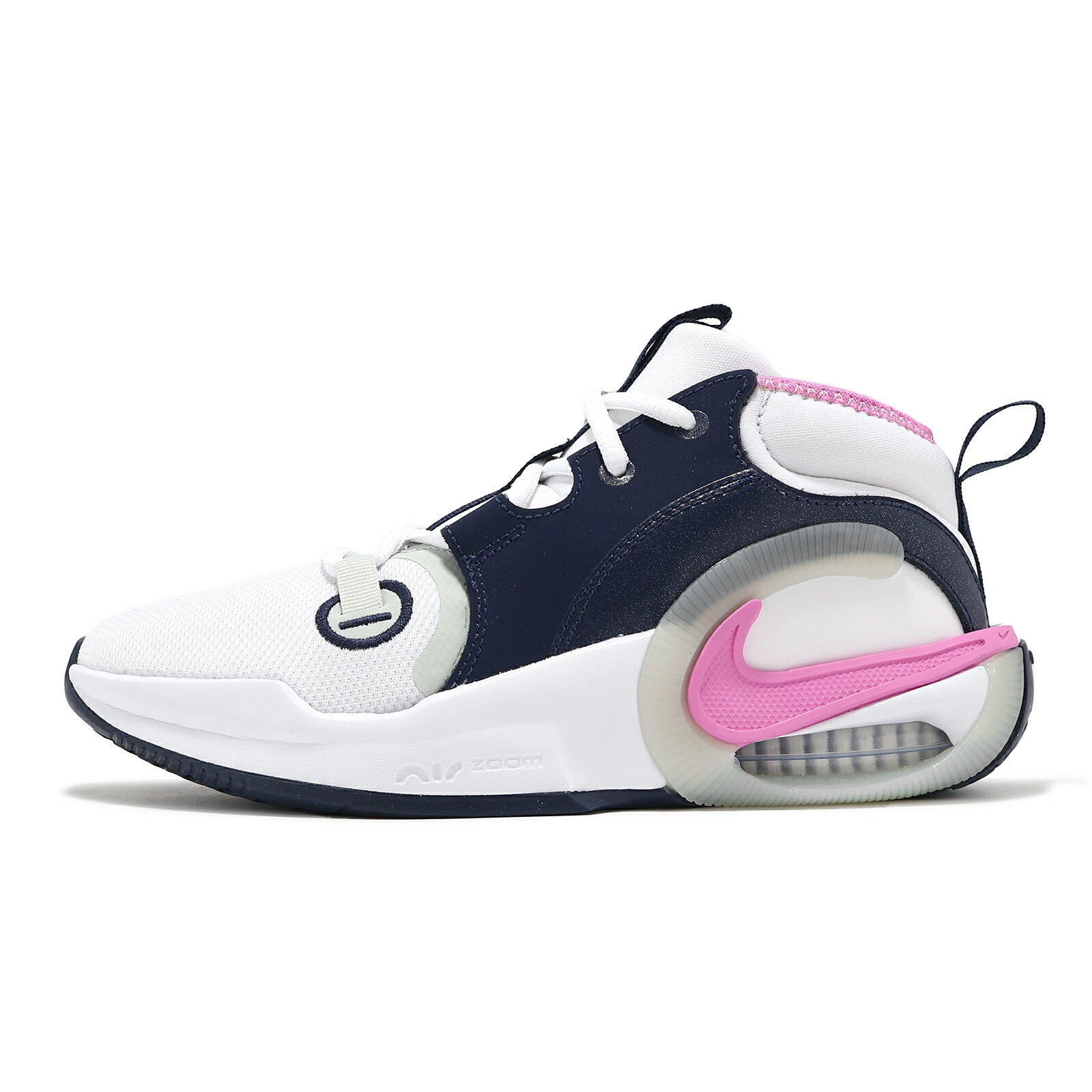 Nike 籃球鞋 Air Zoom Crossover 2 GS 大童 女鞋 藍 粉 拼接 氣墊 運動鞋