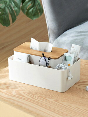 面紙盒 桌上收納 桌面面紙盒 北歐風木質 創意多功能抽紙盒 收納盒多功能面紙盒 整理盒