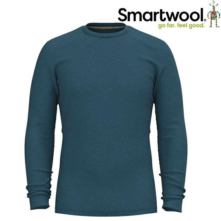 Smartwool Thermal 男款 美麗諾羊毛圓領長袖排汗衣 SW016350 G75 霧幕光藍