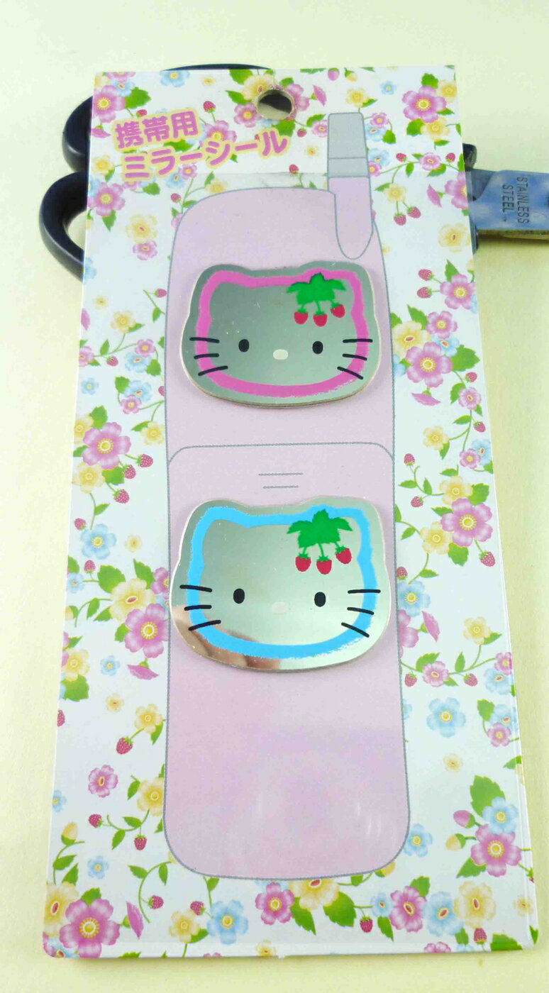 【震撼精品百貨】Hello Kitty 凱蒂貓 KITTY立體貼紙-鏡面野草莓*71481 震撼日式精品百貨