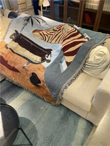 韓國風 沙發巾線毯蓋毯 毛毯休閑毯裝飾毯 鋼琴斑馬 弗洛伊德