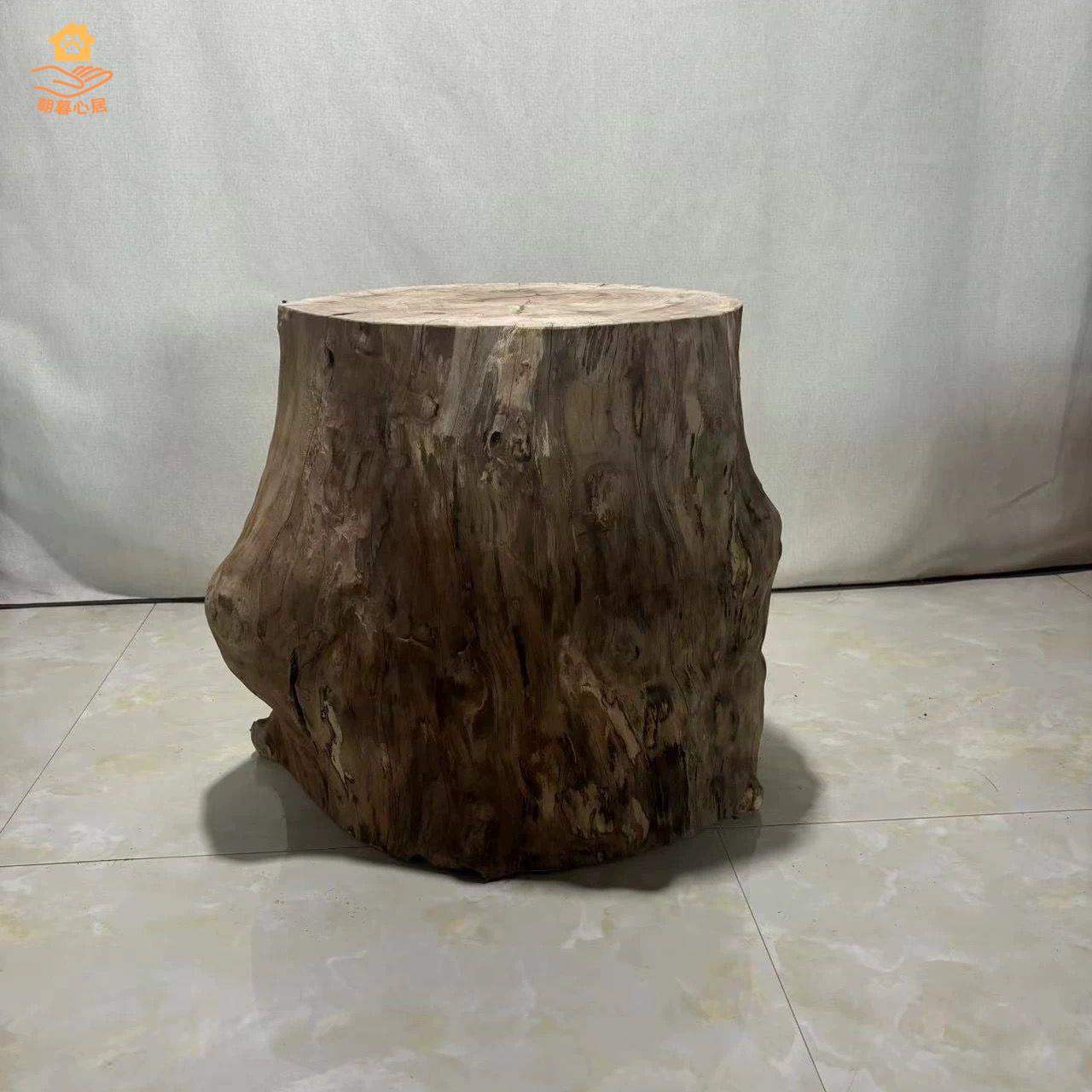 廠家直出 木墩 矮凳 邊幾 凳子 換鞋凳 實木根雕木墩原木樹墩木樁杉木底座木頭擺件墩子圓木凳子樹樁擺件 工廠現貨 八折下殺syeb