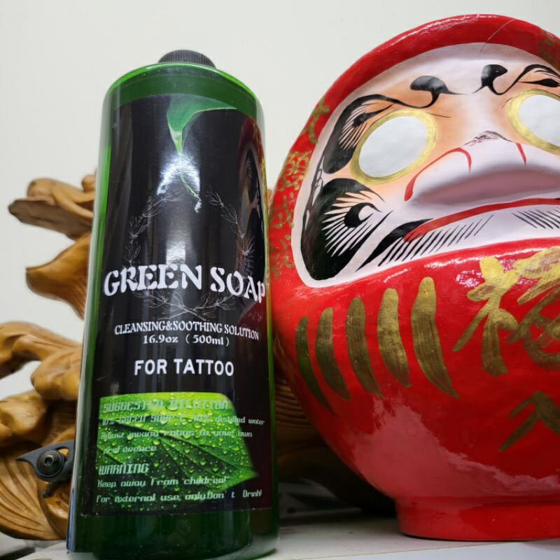 taiwan dh tattoo supply:進口Green Soap原裝進口綠藻(綠皂原液)500ML優質到貨~