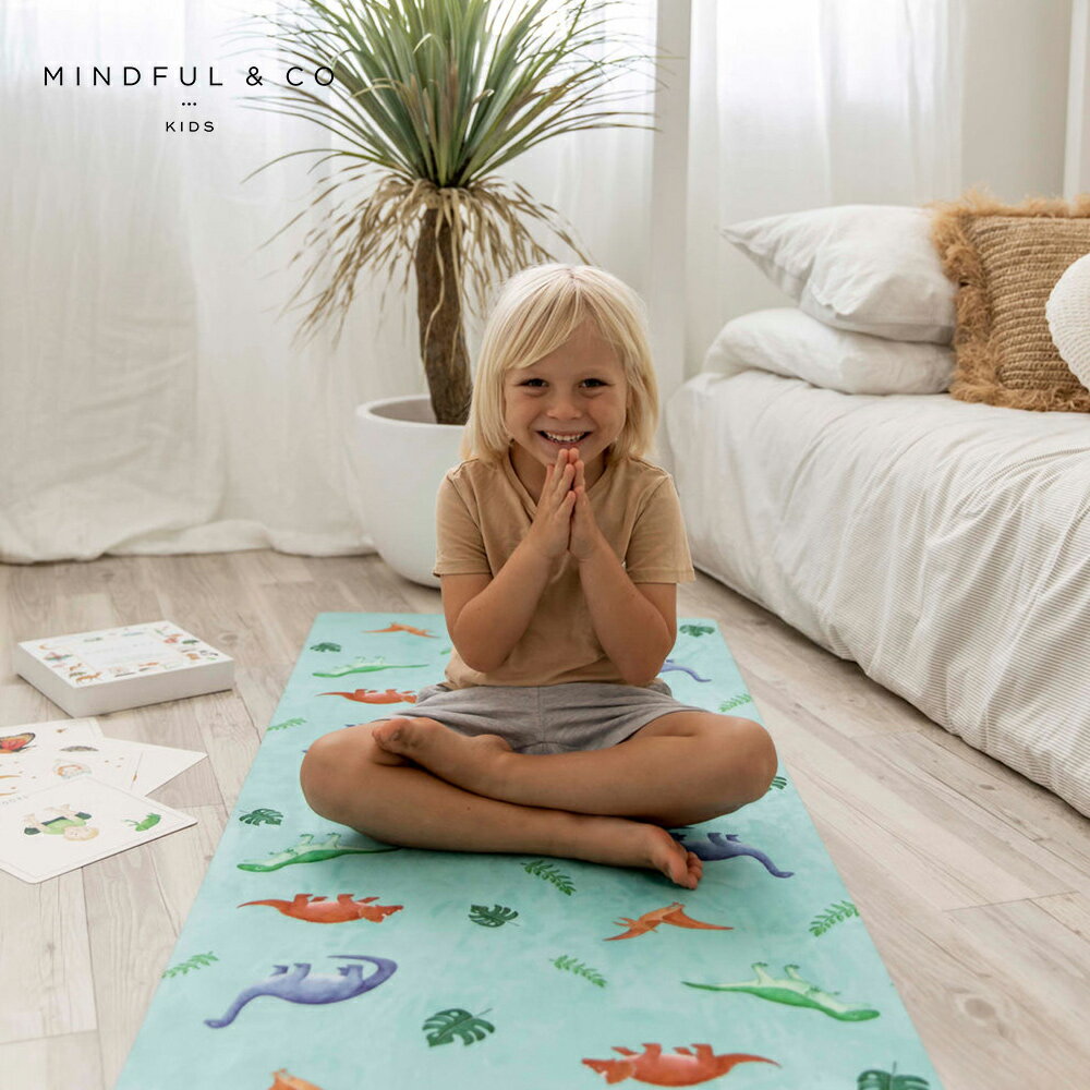 【Mindful&co kids】兒童專用瑜珈墊 - 恐龍