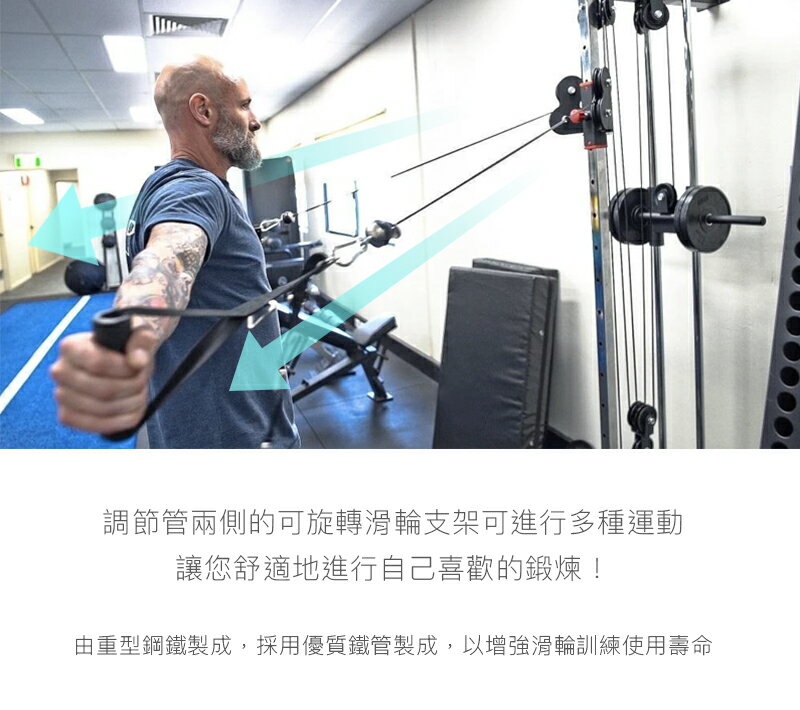 牆面固定健身滑輪機/多功能牆掛滑輪下拉機/上拉機訓練機/划船下拉訓練機/壁掛式高拉訓練機/硬拉拉伸機/鎖牆低拉訓練機/可調式雙滑輪系統訓練機/牆體大飛鳥 小飛鳥 訓練機【Fitek健身網】 3