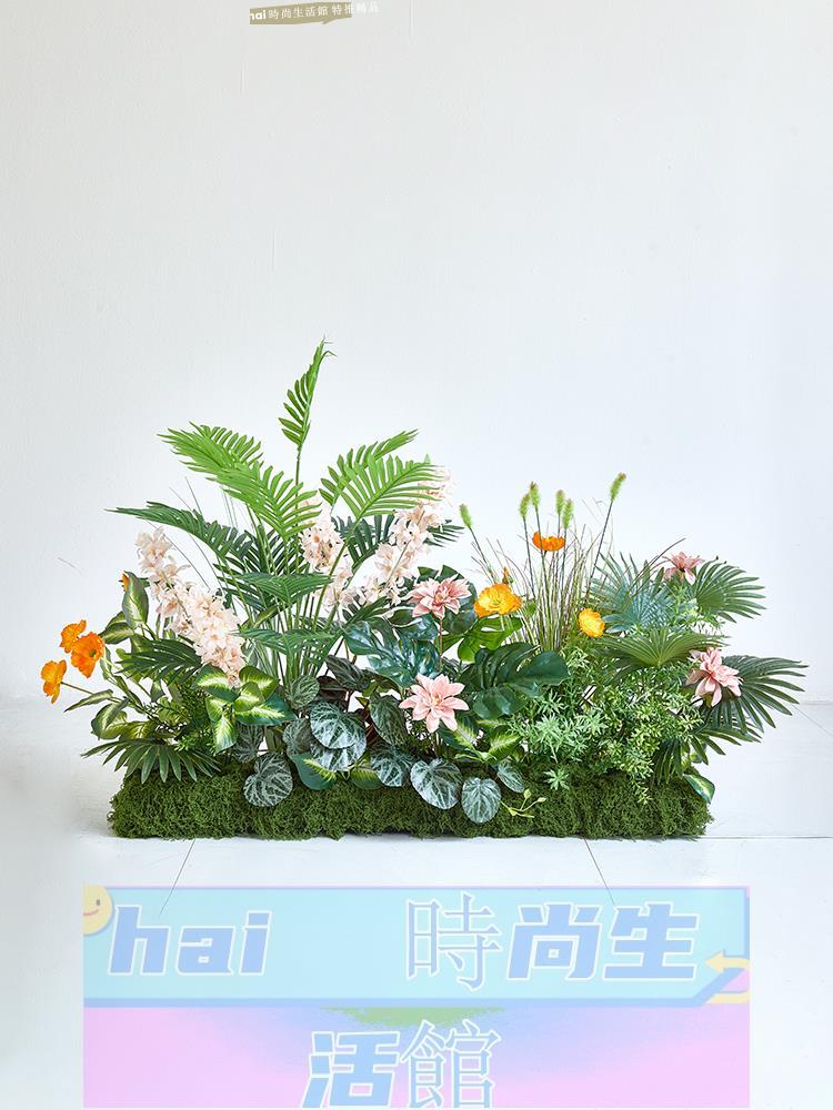 免運 可開發票 高階模擬綠植造景餐廳酒吧卡座花槽花箱隔斷植物裝飾景觀佈置擺件