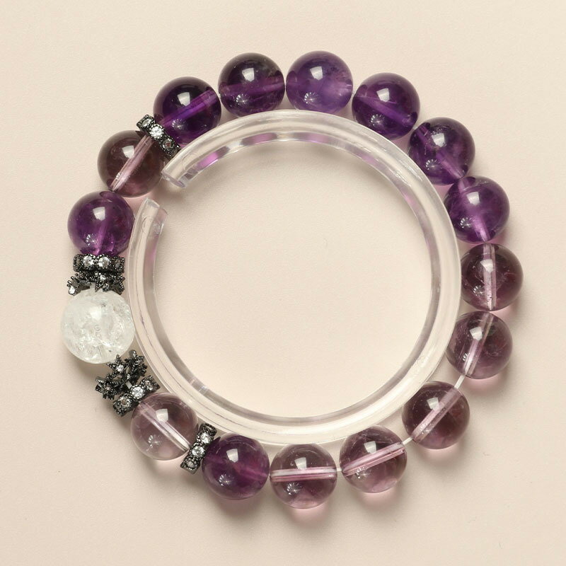 現貨+預購 紫水晶手鍊串珠手繩女手珠平安擋煞防小人轉運淨化招財開運-九紫離火10.5mm74kj24【獨家進口】【米蘭精品】