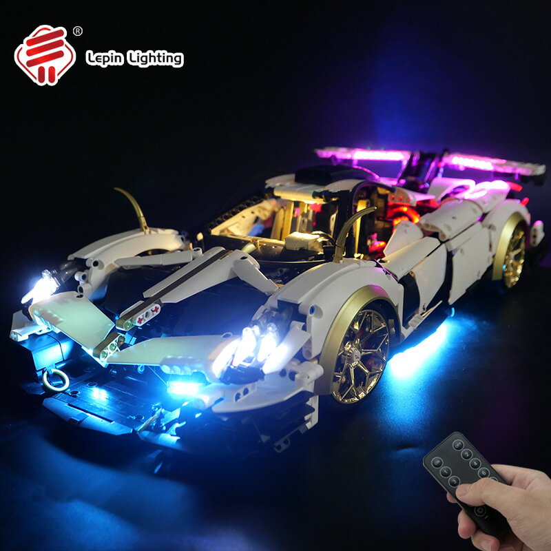 【喜挖】DIY積木燈飾 相容樂高K盒子10252白金版帕加尼1:8跑車LED遙控燈光
