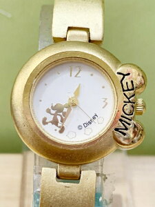 【震撼精品百貨】米奇/米妮 Micky Mouse 日本迪士尼米奇鐵錶/手錶-圓金#21601 震撼日式精品百貨