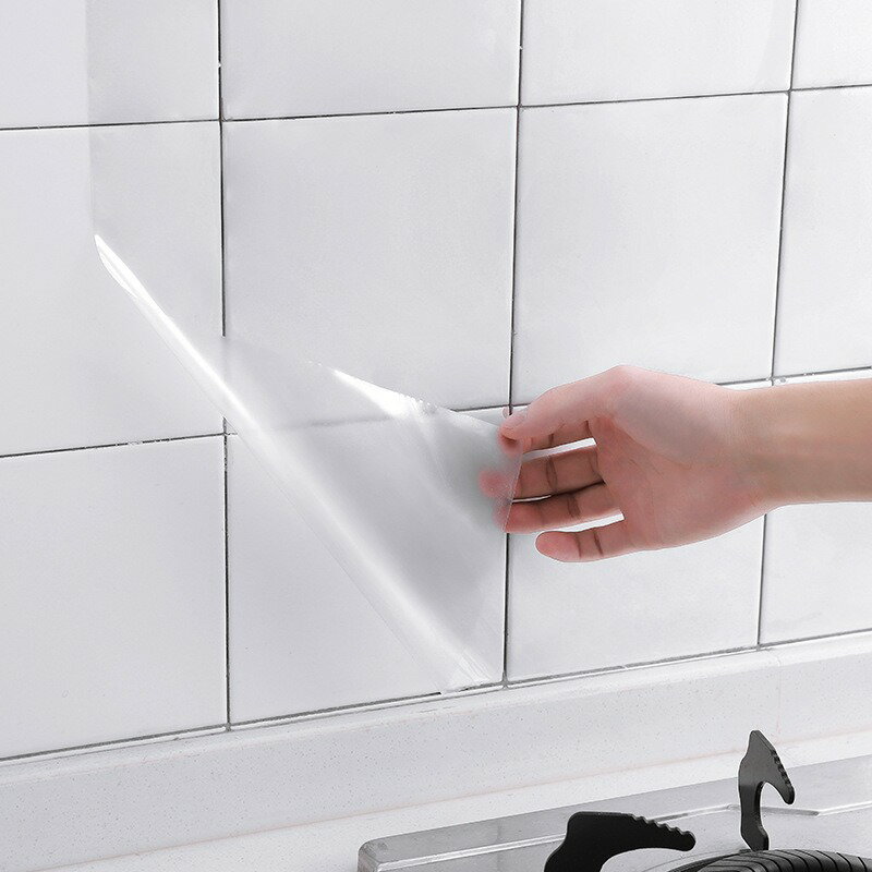 [Hare.D]透明防油貼 60*300cm 廚房防油貼 壁紙 耐高溫 磁磚貼紙 防水防油牆貼 自黏壁貼