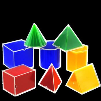 幾何形體分解模型小學數學教具兒童教學科教育8只裝幾何習題模型