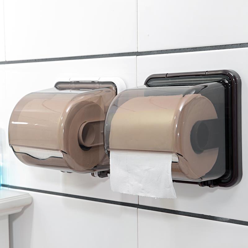 豐慶衛生間紙巾盒創意吸盤式防水客廳卷紙筒免打孔家用廁所抽紙盒
