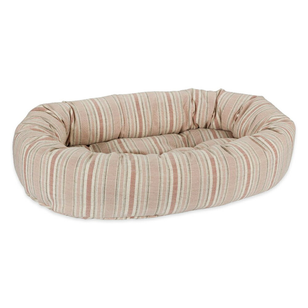 【SofyDOG】BOWSERS 甜甜圈極適寵物床 暖細條紋-S 睡墊 睡床 手工製作