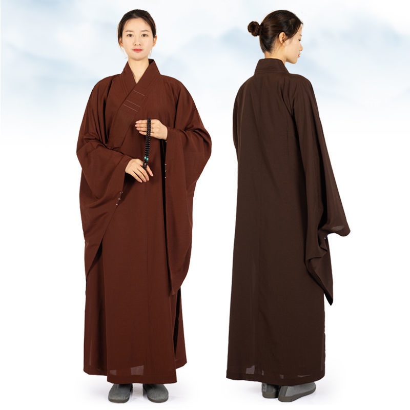 僧服海清服 麻紗不透明海青居士服男女海清僧服咖啡黑色用品正品包郵