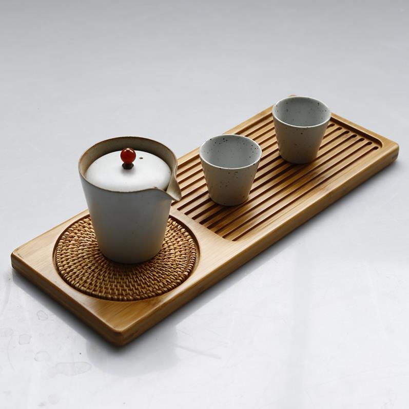 茶盤臺家用茶具長方形小號功夫竹制排水泡簡約手工日式托海