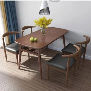 椅子 餐桌 北歐餐桌椅組合現代簡約小戶型4人6人吃飯經濟型家用長方形餐桌子