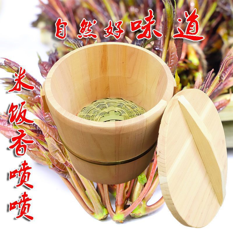 楓林宜居 蒸飯木桶家用商用樹甑子老式蒸子竹底竹鍋蓋木蓋純手工木桶飯