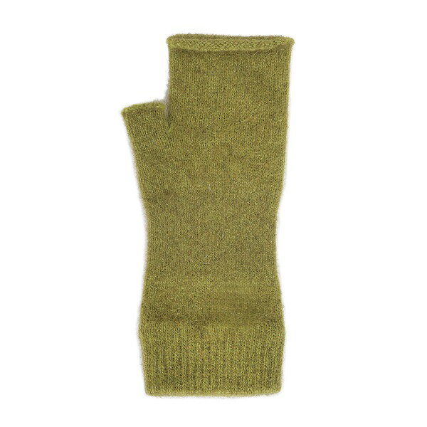 橄欖綠紐西蘭貂毛羊毛袖套手套 保暖露指手套-美型袖套造型女用手套