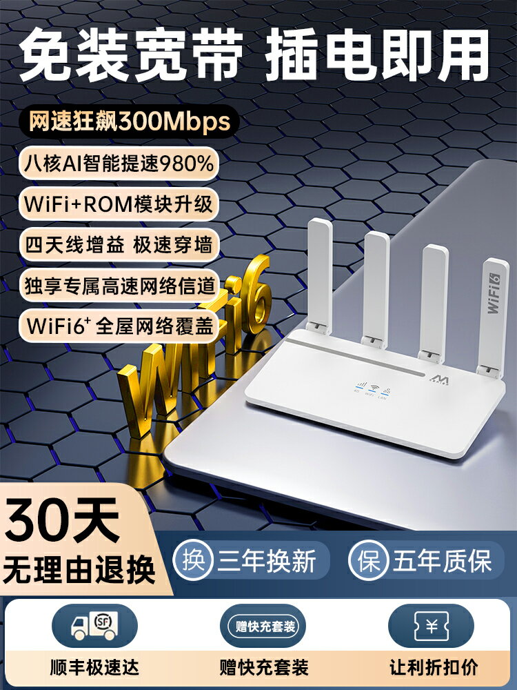 4G無線插卡路由器家用高速千兆5g cpe全網通全屋無線隨身wifi6覆蓋sim卡轉有線便攜式寬帶穿墻王戶外全國通用