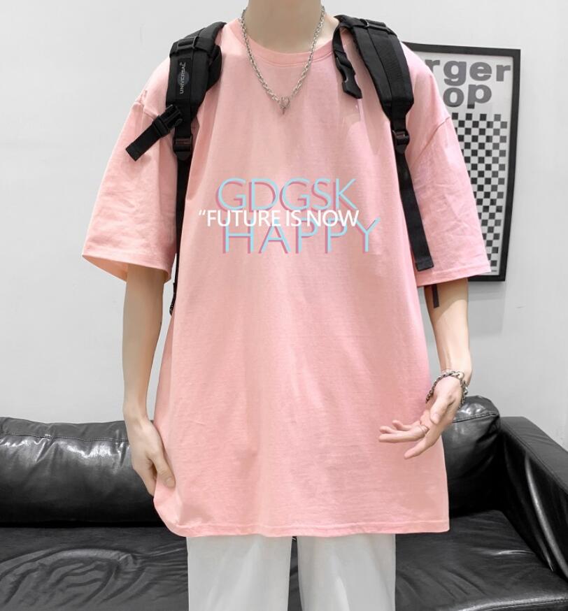FINDSENSE X 韓潮 男士 街頭時尚 大尺碼 寬鬆 立體字母印花 短袖T恤
