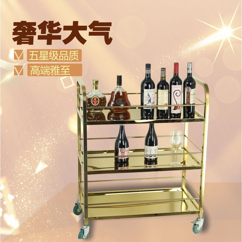 工廠直銷 推車 酒店推車 餐車 可移動推車 高檔酒店餐廳送餐車三層酒水車蛋糕店移動手推車KTV小推車不銹鋼特惠/開立發票 特價出 全館九折 售後保障 m1214