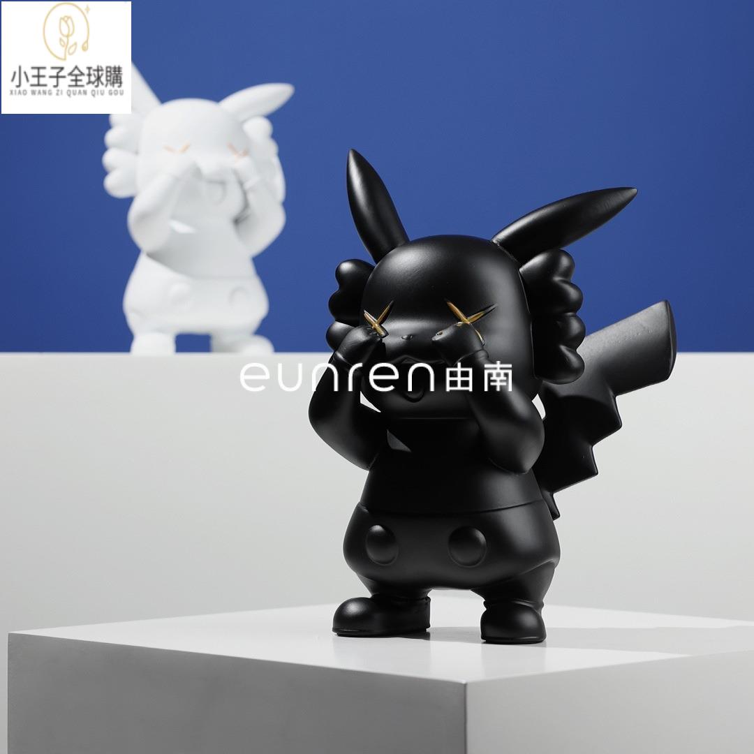 【公司現貨速發】免運 開發票 家飾 擺件 花器潮牌皮卡丘呆萌擺件卡通公仔手辦模型樣板兒童房客廳桌面軟裝飾品 日式家飾