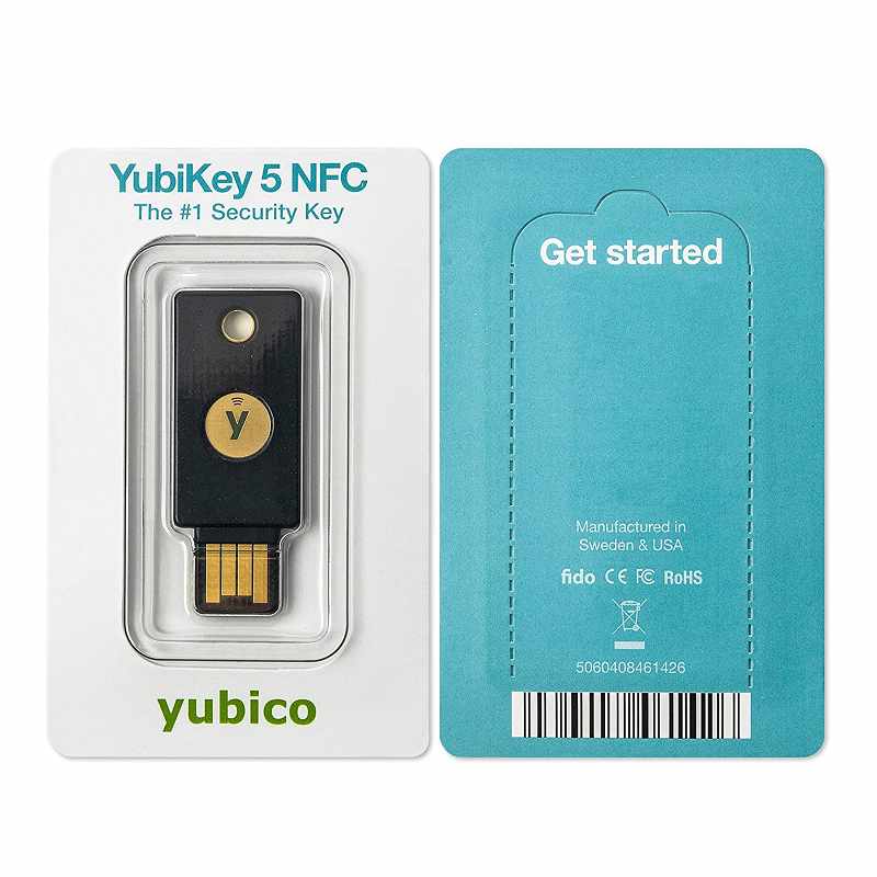 YubiKey 5 NFC-雙重身份驗證USB和NFC安全密鑰 B07HBD71HL [2美國直購]