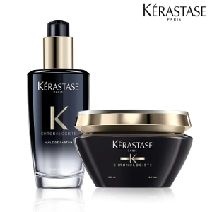 【Kerastase 巴黎卡詩】 黑鑽極萃逆時寵奢組 （髮膜 200ml + 香氛露 100ml）_國際航空版