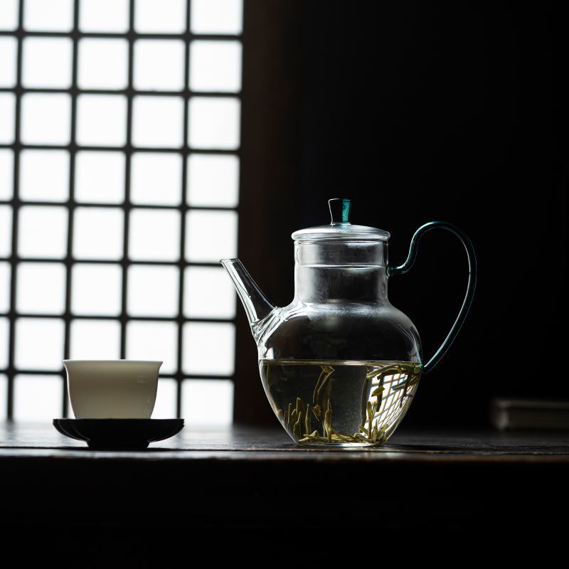 【臺灣公司貨】免運/快速出貨 水壺 茶壺 高硼矽耐熱玻璃執壺仿宋綠茶壺帶過濾沖茶器花茶壺涼水壺