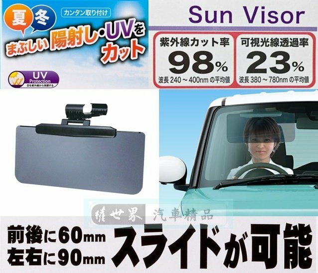 權世界@汽車用品 日本進口 SEIKO 汽車專用 抗UV 多功能防曬遮陽板(行駛中使用) EE-63