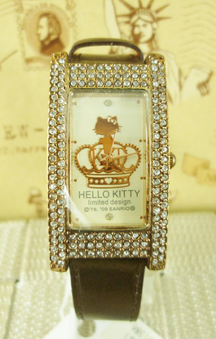 【震撼精品百貨】Hello Kitty 凱蒂貓 手錶-黃冠-咖【共1款】 震撼日式精品百貨
