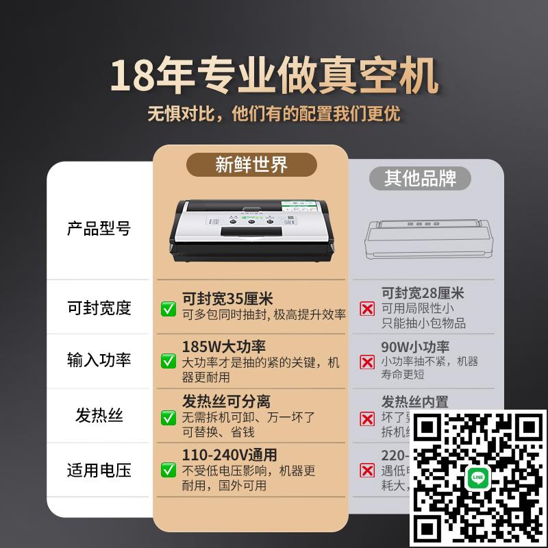 新鮮世界全自動真空機商用食品真空包裝機大功率真空封口幹濕兩用