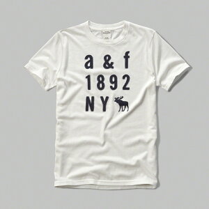 美國百分百【Abercrombie & Fitch】T恤 AF 短袖 麋鹿 kids 女 男 S號 NY 白色 F553