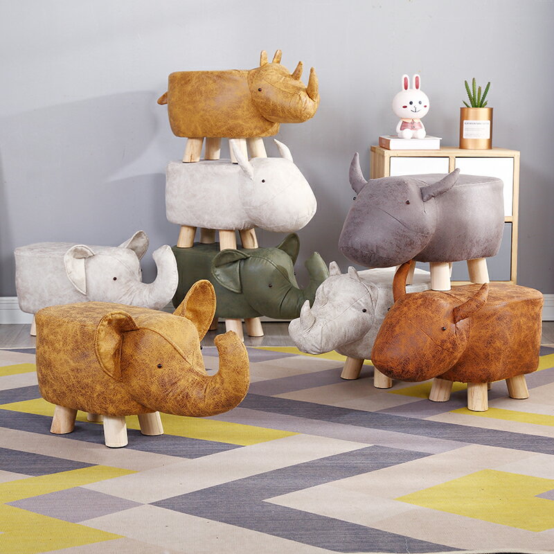 兒童動物造型矮凳換鞋凳創意小凳子家用大象卡通軟坐凳寶寶小板凳