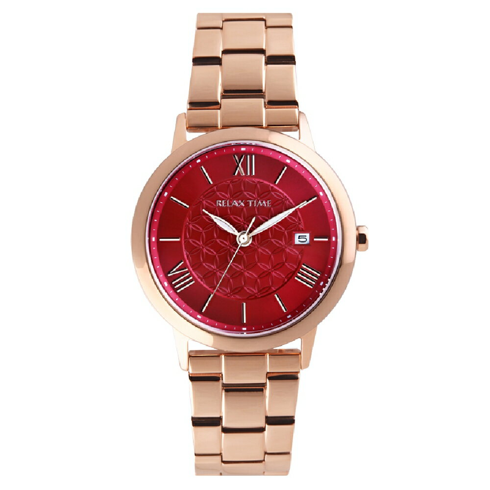 RELAX TIME RT-111-5 生命之花女錶 紅面 38mm｜樂天全館特惠中★指定刷卡回饋10%