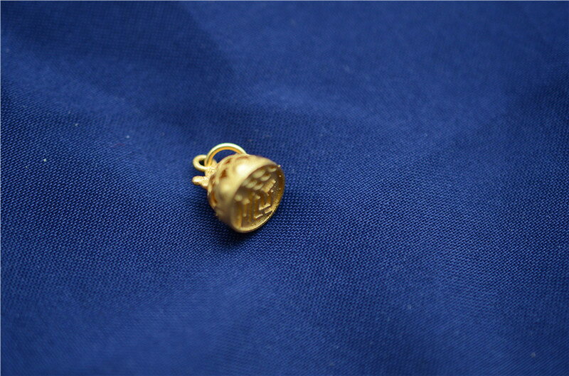 銀鍍金S925銀蓮花扣子鈴鐺金蟬小鎖葫蘆DIY小配飾小配件 2