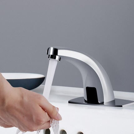【可開發票】感應式水龍頭全自動感應龍頭單冷熱水智能紅外線感應洗手器家用