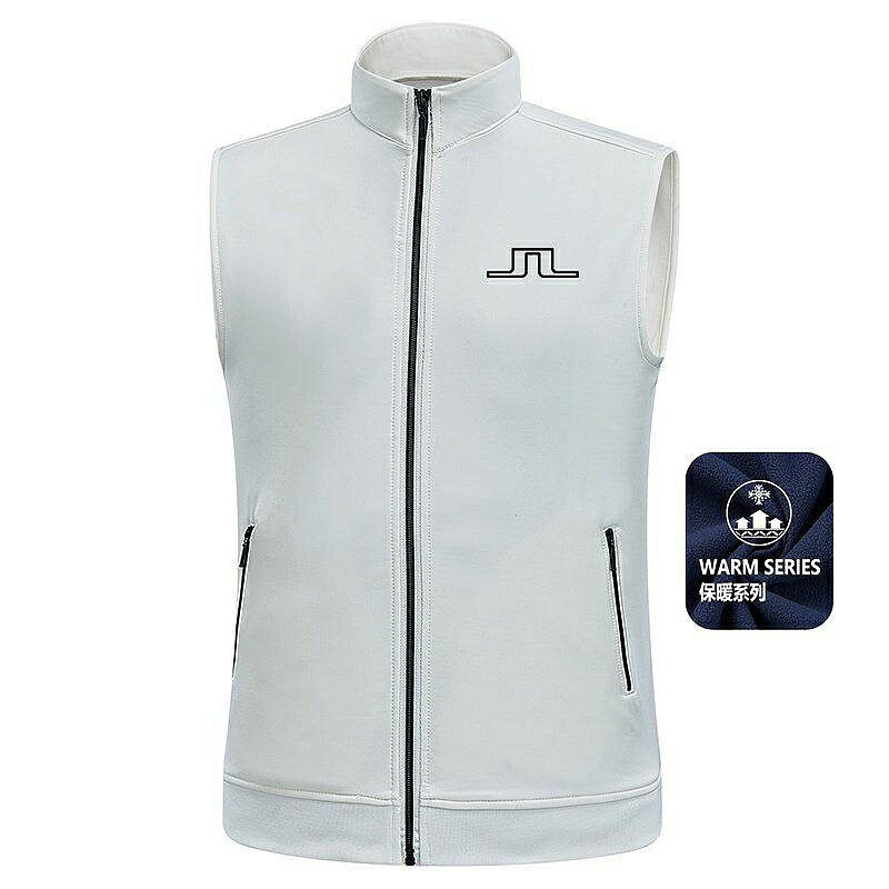 J.LINDEBERG 高爾夫男士馬甲外套秋冬運動 Golf服裝男裝抓絨背心時尚保暖夾克#2201