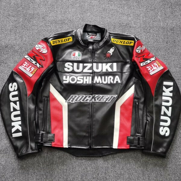 【現貨】SUZUKI皮衣 摩托車騎行服賽車騎士機車服 越野防風保暖防摔賽車服【北歐家居生活】