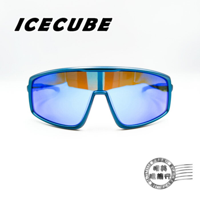 ◆明美鐘錶眼鏡◆ICECUBE 運動眼鏡/FRONTIER/C2霧面鈦金藍/藍REVO/台灣製