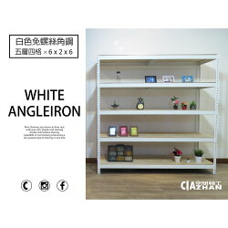 置物架 書架 層架 雜誌架 收納架 鞋架 白色免螺絲角鋼 (6x2x6_5層)【空間特工】W6020651