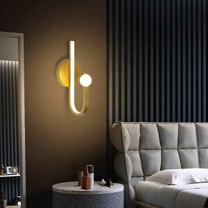 極簡led壁燈臥室床頭燈現代簡約輕奢客廳過道創意電視背景墻燈具