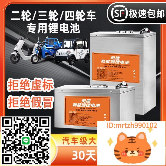 寧德磷酸鐵鋰鋰電池48v60v72v大容量大單體二三四輪電動車鋰電瓶-莉子百貨