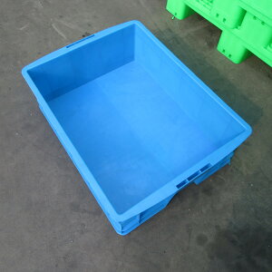 收納箱 680220塑料箱長方形藍色加厚周轉箱倉庫車間零件周轉箱工業收納