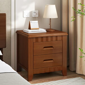 床頭柜實木現代簡約迷你小型家用臥室床邊柜輕奢簡易置物架文件柜