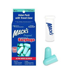 Mack's 青色超軟耳塞降32分貝30對 Mack's Original Soft Foam Earplugs, 30 Pair [2美國直購]