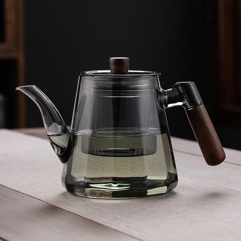 玻璃泡茶壺加厚耐高溫茶壺茶水分離一體家用客廳整套全套茶壺茶具284LPS 快速寄出