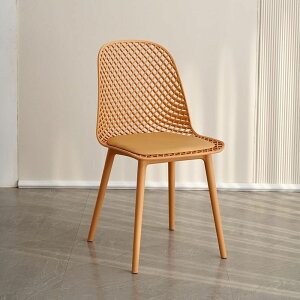 家居椅凳 北歐風塑料鏤空餐椅家用店用輕奢簡約網紅餐椅 可開發票
