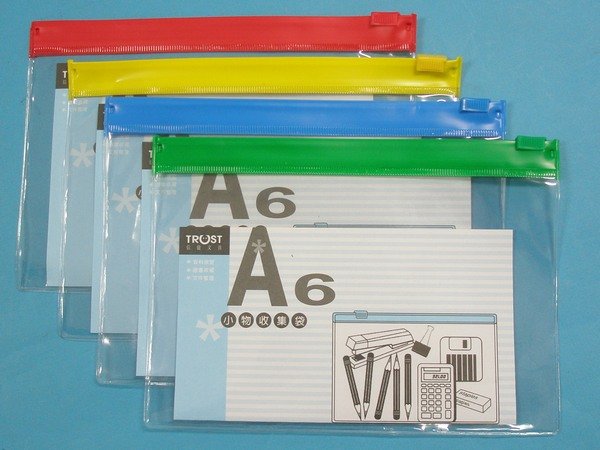 A6文件透明袋 橫式 拉鍊資料袋 台灣製/一大包12個入(定25) 信億 文件袋 拉鏈袋 塑膠夾鍊袋 文件夾