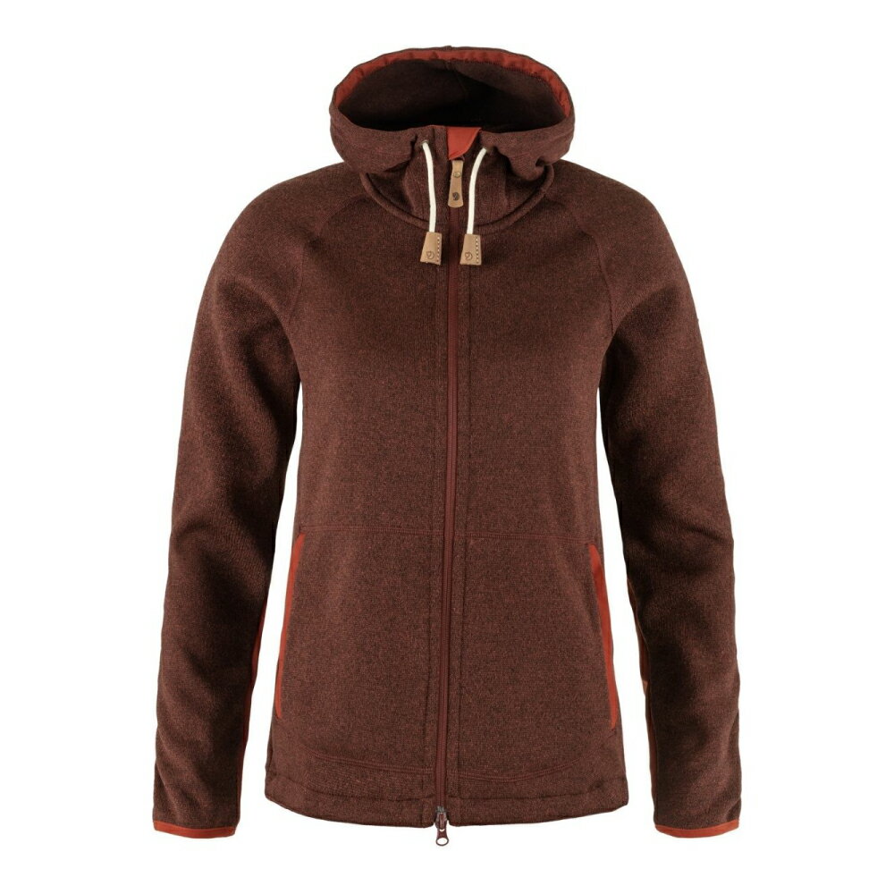 Fjallraven 小狐狸女Ovik刷毛連帽夾克《秋葉橘》】F89516/連帽外套